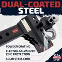 Vehiclex 8" Adjustable Drop Hitch for 2.5" Receiver, Tri-Ball & Tow Hook