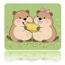 NightWind Cute Capybara Mouse Pad with Non-Slip Rubber Base, Easy Gliding, Spill-Resistant Surface, Durable Materials, Portable, 8.66 * 7.08 Inch Small Gaming Mousepads Desk Mat for Computers Laptop 