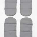 4 Gray Bags With Small Balls Inside