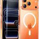 Temdan for iPhone 17 Pro Case Clear with Screen Protector, [Compatible with Magsafe][Anti-Yellowing][Military-Grade Protection] Shockproof Slim Magnetic Phone Case Cover, Transparent