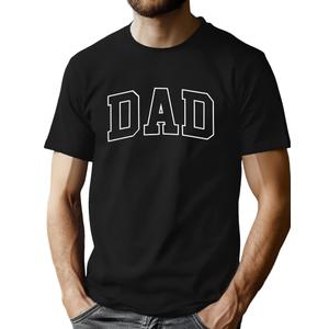 ELDPS Dad Shirt Men: Funny Dad Letter Print Tee Shirt Daddy Gifts for Fathers Day Shirts Dads Life Tops (Black, M)