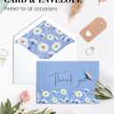 2 x AZAZA 48 PK Floral Thank You Cards Unique Design, Wedding Cards with Envelopes Bulk, 4x6 Thank You Notes for Baby Shower, Bridal Shower, Sympathy (Blue Butterfly)
