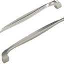 Hickory Hardware 1 Pack Solid Core Kitchen Cabinet Pulls, Luxury Cabinet Handles, Hardware for Doors & Dresser Drawers, 8-13/16 Inch (224mm) Hole Center, Satin Nickel, Twist Collection (8-13/16 Inch (224mm) Center to Center)