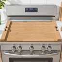 Gas Stove Top Cover: Bamboo 30 * 22 Inches Electric Stovetop Covers, Noodle Board with Handles, Wood RV Cutting Board for Kitchen Counter, 31.5 x 22.75 inches