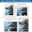 Hongkee 18x24 Frame Set of 2, Distressed White Wood Style - Display 18 x 24 Poster without Mat or 16x20 Picture with Mat, Wall Mounting Horizontal and Vertical