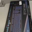 BlueFinger Wireless Gaming Keyboard and Mouse Combo, Upgrade Battery Percentage Display, Rechargeable Slim Gaming Keyboard Mouse Set, Light Up Full-Size Keyboard Silent Mouse Set for Computer Laptop 