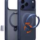 TORRAS Ostand Q3 Spin for iPhone 17 Pro Case with 360 Magnetic Stand, Fit for MagSafe, Camera Control, Built-in Kickstand, 4X Military-Grade Shockproof Slim Phone Case for iPhone 17 Pro, Deep Blue