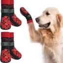 BEAUTYZOO Dog Socks to Prevent Licking Paws, Dog Shoes for Hot Pavement Small Medium Large Senior Dogs Booties, Non Slip Dogs Boots & Paw Protectors for Hardwood Floors Traction Control Indoor