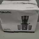 Pukomc Cold Press Juicer, 5.8-inch wide feed chute for whole fruits and vegetables - 1.8L Capacity 300W Cold Press Juicer with slow grinding juicing, includes cleaning brush and juicing cup, grey