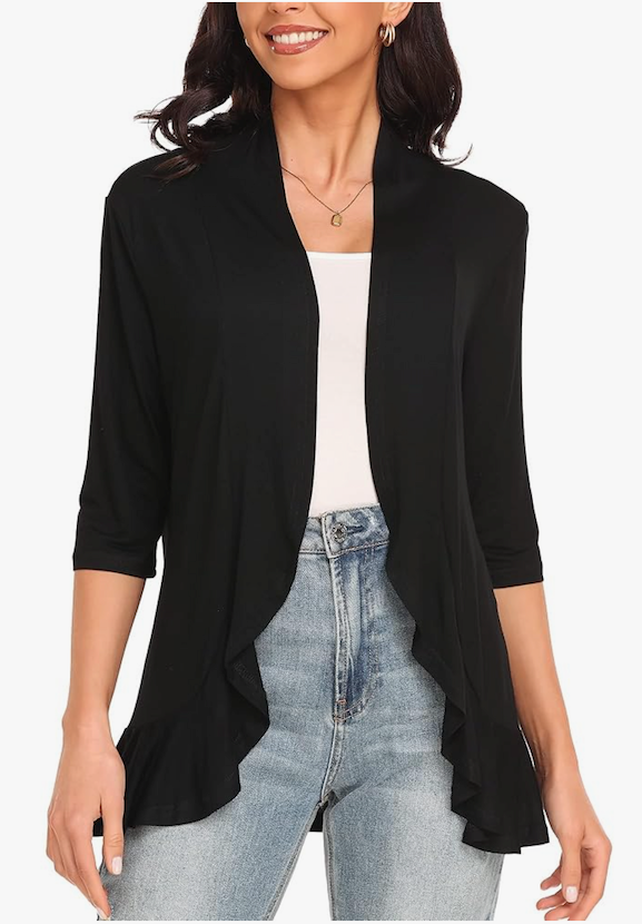 Argstar Women's 3/4 Sleeve Cardigan, Size L