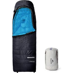 Naturehike 0 Degree Ultralight Down Sleeping Bag for Adults, 650 Fill Power, Backpacking Cold Weather Sleeping Bag with RDS Down, -2 / 18 Sleeping Bags for Camping, Hiking (Large, Black-ISO Limit 18)