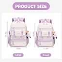 Womens Girls Backpack for School Cute Aesthetic Large Laptop Backpack Kawaii Preppy Teen Kids Bookbag Travel Daypack (Pink,L)