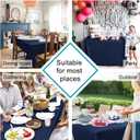 Hiasan Navy Blue Tablecloth for Rectangle Tables - Waterproof and Spillproof Washable Fabric Table Cloth for Dining Room Kitchen Party, 60 x 84 Inch