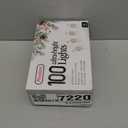 PREXTEX 100-Count Ultra Bright Christmas Lights - 20 ft Clear StringLights on White Wire - Incandescent Xmas TreeLights for Indoor and Outdoor Decorations