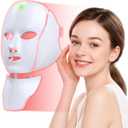 Red Light Therapy Mask for Face,7 Custom Modes with InfraredCordless LED Face Mask & Neck Mask,Portable USB C Rechargeable for Home Use Working Travel Yoga