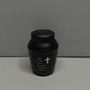 Abooxiu Urns for Human Ashes 5.5 Inches Medium Urns for Ashes Black Cross Cremation Urn Stainless Steel Keepsake Urn Memorial Funeral Decorative Burial Urn for Adult Male Female