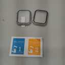 Misxi 2 Pack Hard PC Case with Tempered Glass Screen Protector Compatible with Apple Watch SE 3 (2025) SE 2 SE Series 6 Series 5 Series 4 44mm, Anti-Drop Scratch Resistant Cover for iWatch, Starlight