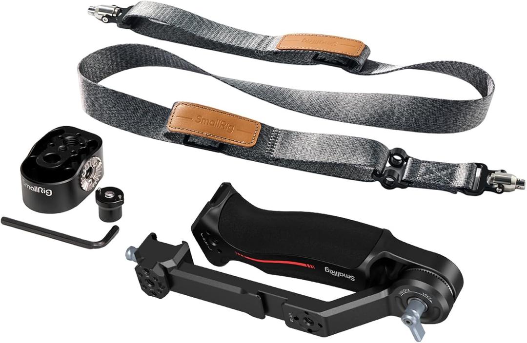 SmallRig Adjustable Sling Handgrip Gimbal Sling Handle w/Shoulder Strap for DJI RS 5 / RS 4 Pro / RS 4 / RS 3 / RS 3 Pro/RS 2 Stabilizer, Ergonomic Grip for Low Angle Shots