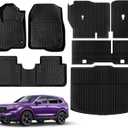 Floor Mats for Honda CR-V 2025 2024 2023 (Not Hybrid) Full Sets CRV All Weather Floor Mats for Honda CR-V Accessories 2025-2023 TPE Back Seat Cover Protector Trunk Frunk Mat