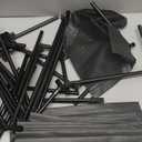 Kitsure Shoe Rack for Closet - 10-Tier Shoe Organizer with Hook Rack, Large-Capacity & Space-Saving Shoe Shelf for Entryway, Bedroom, Living Room, Size: 25.5" x 11 1/4" Black