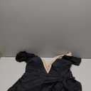 Blooming Jelly Women's Tummy Control Swimsuits One Piece Swim Dress Plus Size Bathing Suits Ruffle Lace Swimwear (Large, Black)