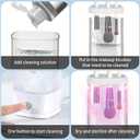 2 x Electric Makeup Brush Cleaner, Automatic 2 in 1 Makeup Brush Dryer Makeup Brush Washer Combined Quick Efficient Cleaner Machine