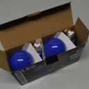 LED Blue Color Light Bulb - A19 E26 Base Blue Bulbs 9W (60W Equivalent), LED Lightbulbs Perfect For Outdoor Porch, Christmas Decoration, Party Decoration, Holiday Lighting, Halloween Decor, 4 Pack