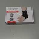 Cordless Foot Massager for Neuropathy, Rechargeable Foot and Ankle Massager for Circulation and Pain Relief, Ankle Heating Pad with Massage, Heated Ankle Brace Wrap, Black