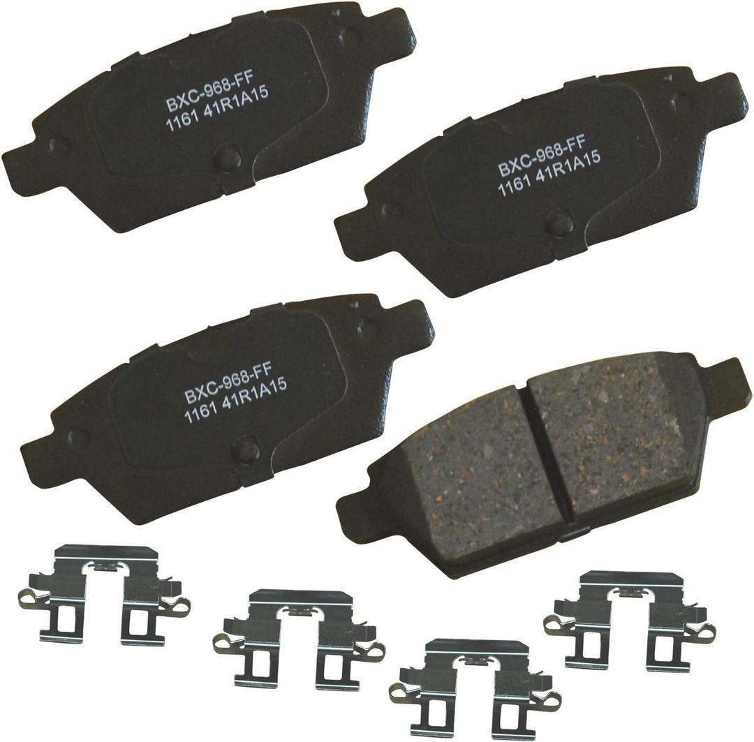 Bendix Premium SBC1161 Ceramic Rear Brake Pads for Ford Fusion 2012-2006, Lincoln MKZ 2012-2007, Zephyr 2006, Mazda 6 2013-2006, Mercury Milan 2011-2006