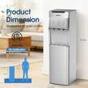 Self-Cleaning Bottom Loading Water Cooler Water Dispenser for 3 or 5 Gallon Bottles - Hot, Room & Cold Water, Child-Safety Lock, for Home/Kitchen/Office (Silvery)