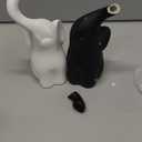 OwMell Set of 2 Loving Elephant Statue Figurine, 6" Elephant Ring Holder, Gifts for Couples Home Lucky Decor - Matte