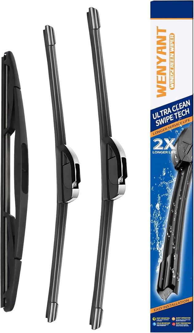 22"/22"/12" Windshield Wipers Compatible with 2008-2013 Chevrolet Chevy Suburban 1500 2500 Front and Rear Wiper Blades for My Car Original Equipment Automotive Replacement (Set of 3)