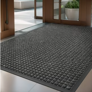 Color&Geometry Front Door Mat Outside Entrance, All-Season Heavy Duty Outdoor Door Mat for Patio Waterproof, Welcome Mat Doormat Outdoor Entrance Non Slip with Rubber Backing, Grey 24''x36''
