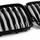 X5 G05 Grill,Front Kidney Grille Gloss Black Single Slat Grill/Grilles Compatible with 2019 2020 2021 2022 2023 X5 G05