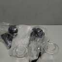 MATAMEYE Battery Operated Wall Sconce Set of 2, Black Rechargeable Wireless Wall Light Fixture with Remote, 12 RGB Colors & Timer, Indoor Dimmable Wall Lamp with Linen Shade