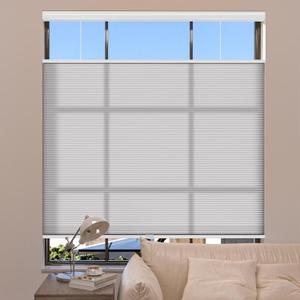 MYshade Top Down Bottom Up Shades Light Filtering Shade Cordless Blinds for Indoor Windows Honeycomb Cellular Sheer Window Blinds & Shades Easy to Install 24" W X 50" H (Grey)