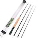 M MAXIMUMCATCH Maxcatch Extreme Graphite Fly Fishing Rod 4-Piece 9 Feet with IM6 Carbon Blank, Hard Chromed Guides, A Cork Grip (Size:10wt), 9ft 10weight 4sec