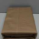 Mayfair Linen 100% Egyptian Cotton Sheets Twin XL Size Bed Set - 3 PC 600 Thread Count Twin XL Sheets Set Egyptian Cotton (Taupe), Soft, Cooling, 16" Deep Pocket Sateen Weave Bedsheet for Dorm Room