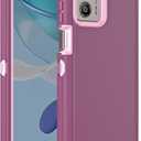 Anloes Case for Moto G 5G 2023, Motorola G 5G 2023 Phone Case Heavy Duty Shockproof Dustproof Rugged Defender Protective, 3 in 1 Bumper Cover Black(Without Screen Protector) (Purple)