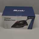 Steam Irons for Clothes 15s Fast Heat-up,1500W Powerful steam Iron with 11.84oz Water Tank, Non-Stick Ceramic Soleplate, Anti-Drip, Auto-Off, Burst Steam, Self-Cleaning, Ironing Clothes for Home (Buff)