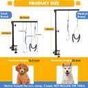 Adjustable Dog Grooming Arms with Anti-Slip Powerful Metal Clamp,Portable Pet Grooming Arm for Table with 1 Loop Noose & Two No Sit Haunch Holder,Grooming Restraint for Small Medium Dogs/Cats at Home