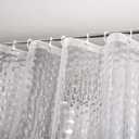 WELTRXE EVA Shower Curtain Liner with Magnets, 72 x 78 Inch Waterproof 3D Water Cube Clear Bathroom Shower Curtains, No Chemical Smell, Heavy Duty, Extra Long for Shower Stall, Bathtubs, 12 Hooks