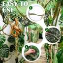 1 Set/23 Pcs Jungle Party Decoration Kit, 10 x 13 ft Netting with Tropical Rainforest Theme Leaves and Artificial Rattan Greenery Garland for Hawaiian Luau Rainforest Indoor Outdoor Decoration