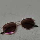 SOJOS Square Polarized Sunglasses for Women Men Small Hexagonal Polygon Shades SJ1072 (Black)