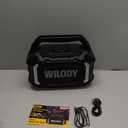 Wilody Speakers Bluetooth Wireless, 100W Loud Outdoor Speaker with Bass, IPX7 Waterproof Floatable, 20H Playtime, Wireless Charge, TWS, RGB Light, Portable Speaker for Work, Garage, Outdoor (Black) (Large)