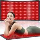 Red Light Therapy Pad for Body 406 LEDs 660nm & 850nm, 60W Foldable Near Infrared Light Mat with 5 Level Heating Mode, Smart Temp & Timer, Back, Waist, Shoulder Muscle & Pain Relief