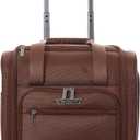 TPRC 15 Underseat Carry-On Luggage Airline Approved Personal Item with USB Charging Port, Brown