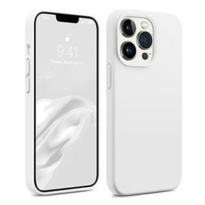 AOTESIER Magnetic for iPhone 13 Pro Max Phone Case, [Compatible with MagSafe][Military Shockproof Protection] Silicone Case with Soft Anti-Scratch Microfiber Lining, 6.7 inch, White