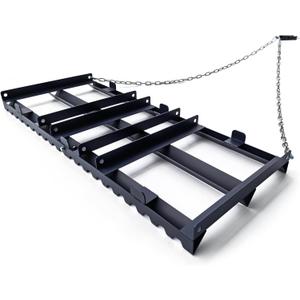 4FT Drag Harrow Driveway Grader, Heavy Duty Tow Behind Landscape Rake for for ATV, UTV, Tractor, Specially Designed for Smooth and Even Leveling, Lawn Leveling Rake, Land Leveling