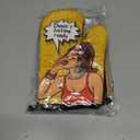 Dinner's Fxxking Ready Funny Yellow Oven Mitts with Hanging Loop and Silicone Non-Slip, Housewife Baking Cooking Kitchen Utensils 2-Piece Set, Gifts for Chef Hostess Mom Wife Aunt Sister